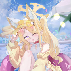 This is a pixiv picture whose title is 水圣娅 白丝+裸腿.