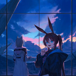 This is a pixiv picture whose title is 兔兔.