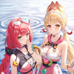 This is a pixiv picture whose title is 浮波柚葉  アリス水着.