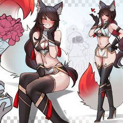 This is a pixiv picture whose title is Racequeen Ahri.