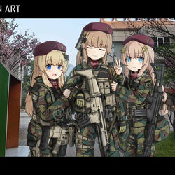 This is a pixiv picture whose title is FN Sisters(Commission).