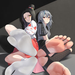 This is a pixiv picture whose title is 【联动】Kirumi & Gracelynn.