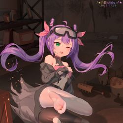 This is a pixiv picture whose title is 【私人约稿】乌拉拉战败图.