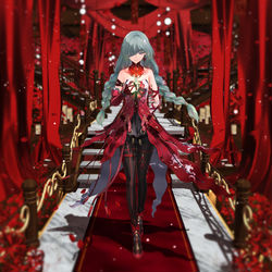 This is a pixiv picture whose title is 【MMD鳴潮】フローヴァさん.