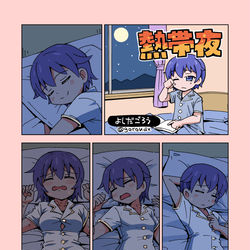 This is a pixiv picture whose title is 熱帯夜.