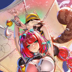 This is a pixiv picture whose title is Tanuki in Broad Daylight.