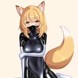 This is a pixiv picture whose title is ぴっちり狐娘！.