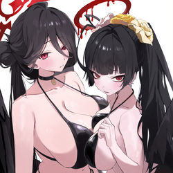 This is a pixiv picture whose title is ハスミ&ツルギ.