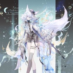 This is a pixiv picture whose title is 狐.
