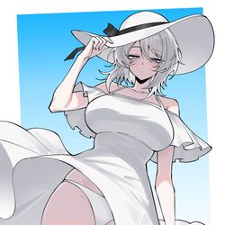 This is a pixiv picture whose title is 夏のファウスト.