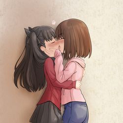 This is a pixiv picture whose title is 【リク】遠坂凛と美綴綾子.