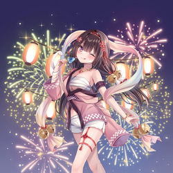 This is a pixiv picture whose title is 🎆夏祭り🎆.