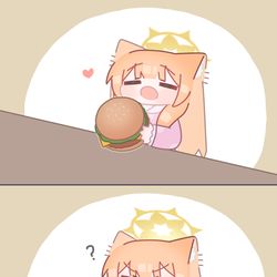 This is a pixiv picture whose title is hamburger.