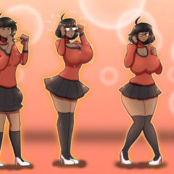 This is a pixiv picture whose title is Brainy Bombshell.