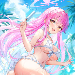 This is a pixiv picture whose title is 聖園ミカ(水着).