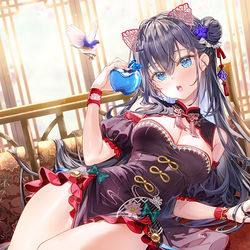 This is a pixiv picture whose title is 「今日は私のこと、いっぱい甘やかしてくれる？」.