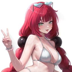 This is a pixiv picture whose title is Yuzuha Bikini.