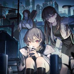 This is a pixiv picture whose title is 👩‍👧‍👧.