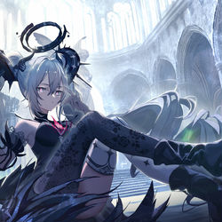 This is a pixiv picture whose title is 露娜 终焉.