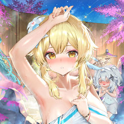 This is a pixiv picture whose title is 温泉ほたる.