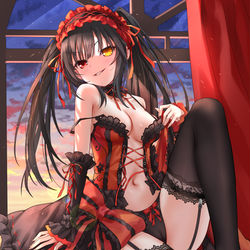 This is a pixiv picture whose title is 狂三.