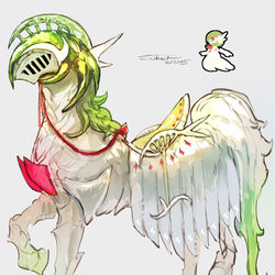 This is a pixiv picture whose title is メガサーナイト　乗り物.