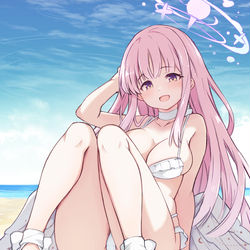 This is a pixiv picture whose title is ブルアカ　水着ミカ。.