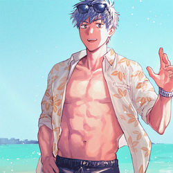 This is a pixiv picture whose title is 夏の霊基だー！.