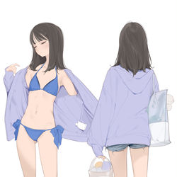 This is a pixiv picture whose title is みずぎガール.