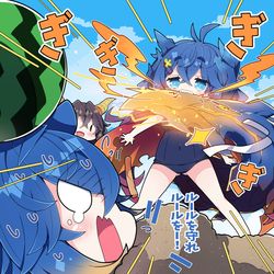 This is a pixiv picture whose title is ディノバルドちゃんとアオアシラちゃん。.