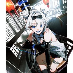 This is a pixiv picture whose title is 新月同行 | 碎銀子.