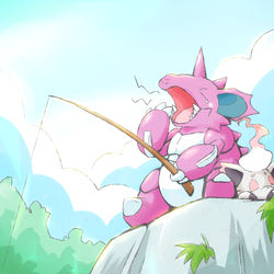 This is a pixiv picture whose title is 🎣.