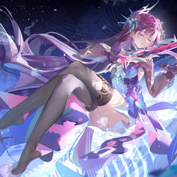 This is a pixiv picture whose title is 海的女儿-海瑟音.