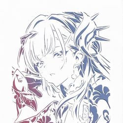 This is a pixiv picture whose title is 【切り絵】セイレンス.