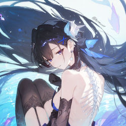 This is a pixiv picture whose title is 小灰鱼，你也是来沐浴的吗.