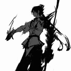 This is a pixiv picture whose title is ザガン半身魔装.