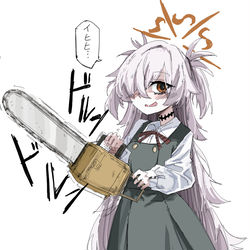 This is a pixiv picture whose title is チェーンソーを持つカノエちゃん.