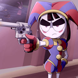 This is a pixiv picture whose title is .:Headshot:. (TADC).