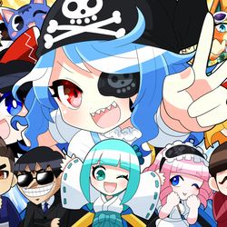 This is a pixiv picture whose title is あつ森実況エンドカード.