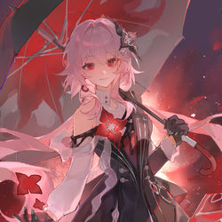 This is a pixiv picture whose title is 🌂.