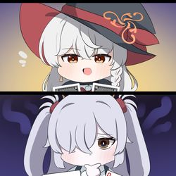This is a pixiv picture whose title is 조커뽑기.