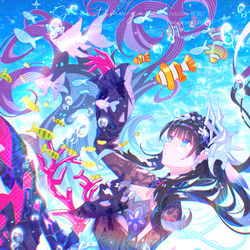 This is a pixiv picture whose title is 海瑟音/风堇/saber.