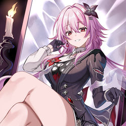 This is a pixiv picture whose title is 長夜月.