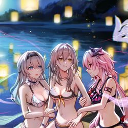 This is a pixiv picture whose title is 放水燈.