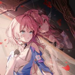 This is a pixiv picture whose title is Reflection~ 🪞.