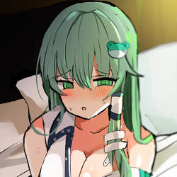 This is a pixiv picture whose title is 昨日の記憶がない早苗さん.