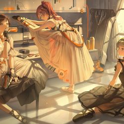 This is a pixiv picture whose title is 新月同行.