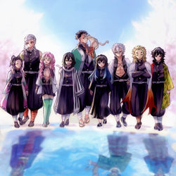 This is a pixiv picture whose title is 鬼滅イラストログ50.