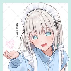 This is a pixiv picture whose title is ジャージメイド銀髪ちゃん.