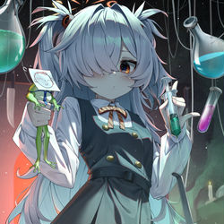This is a pixiv picture whose title is 🐸💦.